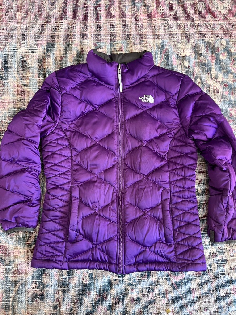 The North Face Girls' Purple Quilted Insulated Puffer Jacket